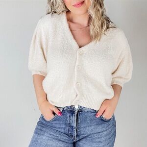 Reformation Cardigan short sleeve, small